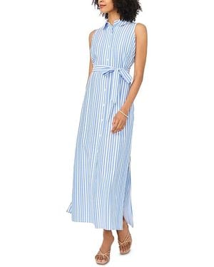 Vince Camuto Sleeveless Button Up Maxi Dress - Blue