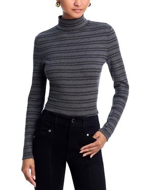 Veronica Beard Nate Stripe Long Sleeve Top - Blue