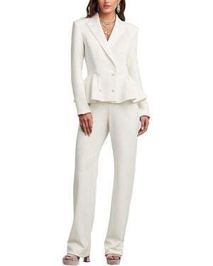 Tadashi Shoji Gilles Peplum Tuxedo Bridal Jumpsuit - White