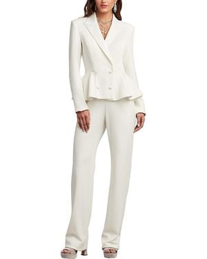 Tadashi Shoji Gilles Peplum Tuxedo Bridal Jumpsuit - White
