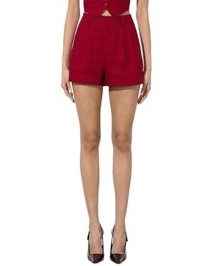 Alice + Olivia Conry Cuffed Shorts - Red