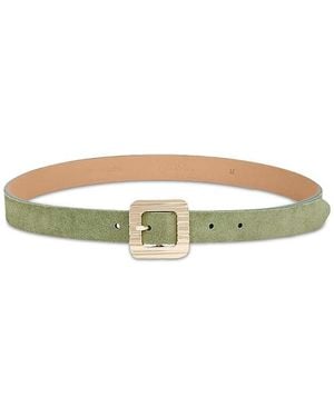 Ettika Timeless Texture Suede Leather Belt - Metallic