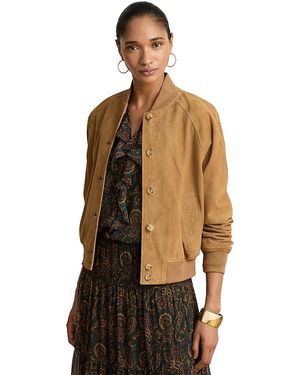 Ralph Lauren Suede Flight Jacket - Multicolor