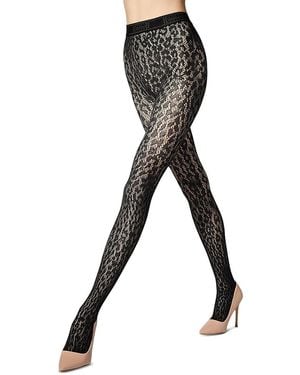 Wolford Leo Lace Tights - Black