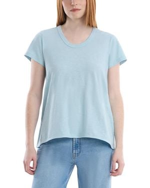 Wilt Wilt High/Low Shrunken Boyfriend Tee - Blue
