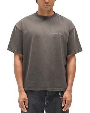 Represent Resent Cotton 1993 Logo Graphic Crewneck T-Shirt - Gray