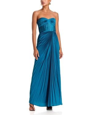 AMUR Joyceanne Plisse Gown - Blue
