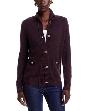 C by Bloomingdale's Cashmere Rib Knit Cardigan - Blue