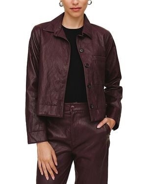 Bella Dahl Faux Leather Jacket - Purple