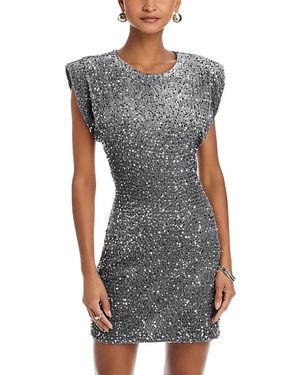 Steve Madden Astoria Sequined Dress - Gray