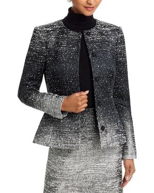 Oscar de la Renta Ombre Boucle Jacquard Jacket - Black