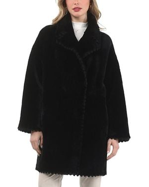 Gorski Reversible Select Shearling Lamb Jacket With Embroiderd Trim - Black