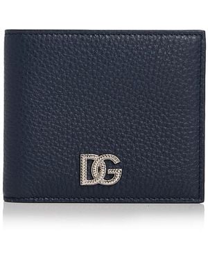 Dolce & Gabbana Dolce & Gabanna Leather Bifold Wallet - Blue