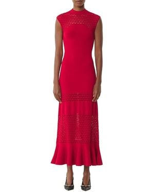 Lanvin Lace Detail Dress - Red