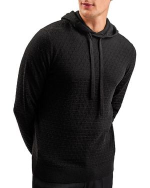 Ted Baker Loular Textured Hoodie - Black
