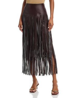 L'Agence Karolina Fringe Skirt - Black