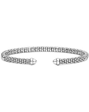 Lagos Sterling Signature Caviar Versa Torque Bracelet - White