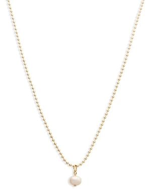 Aqua Cultured Freshwater Pearl Pendant Necklace, 16-19 - Metallic