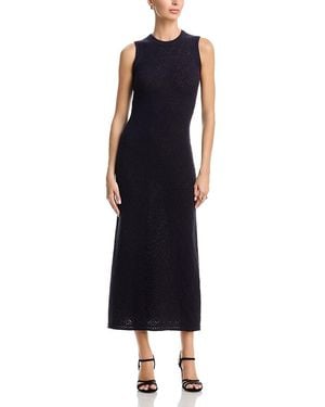Eleventy Round Neck Cashmere Sleeveless Dress - Blue
