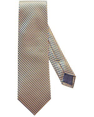 Eton Microdot Silk Tie - Yellow