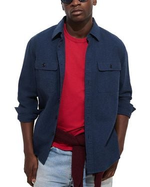 Alex Mill Chamois Cotton Pocket Potter Shirt - Blue