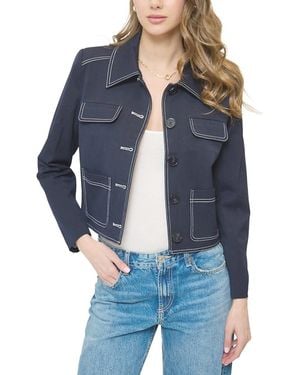 Central Park West Franki Topstitch Lady Jacket - Blue