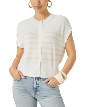 Splendid Spl X Cj Stripe Cardigan Sweater - White