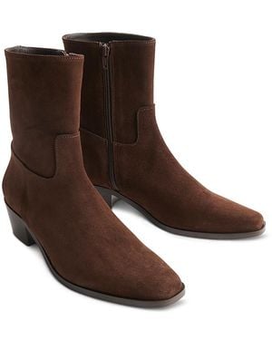 Whistles Western Suede Ankle Boots - Brown