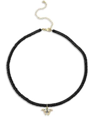 Sydney Evan Wicked X 14K Multi Gemstone Elphaba Moth Pendant Necklace, 18 - Metallic