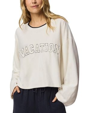 Splendid Vacation Crewneck Sweatshirt - Natural