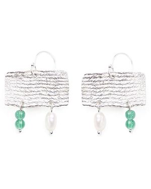 COG Vessel Earrings - White