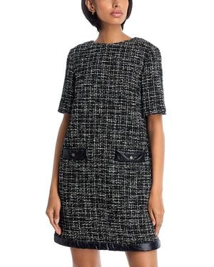 Herno Tweed Shift Dress - Black