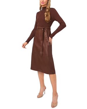 Ted Baker Oneida Mixed Media Dress - Brown