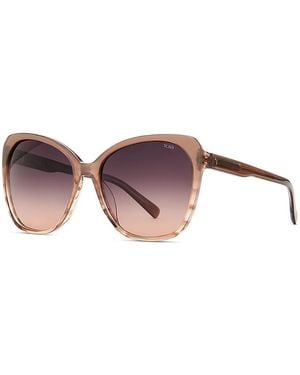Tumi 502 Square Gradient Sunglasses, 58Mm - Brown