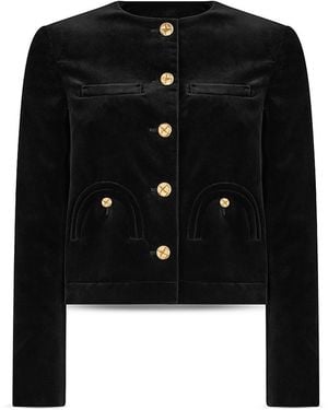 Blazé Milano Jealousy Shamo Button Up Bolero Jacket - Black