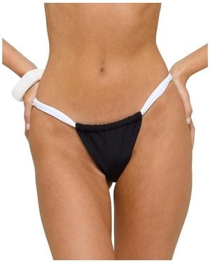 Edikted Romana Contrast Bikini Bottom - Black