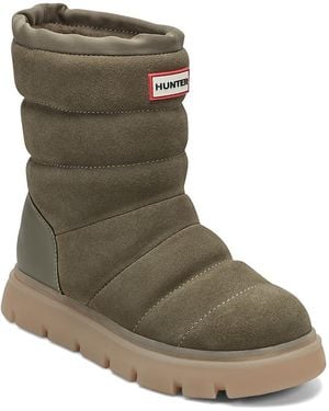 HUNTER Maribels 4 Puffer Boots - Green