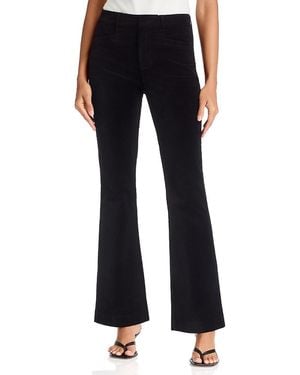 PAIGE Laurel Canyon Velvet High Rise Bootcut Jeans - Black
