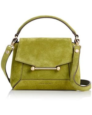 Strathberry Mosaic Nano Suede Shoulder Bag - Green