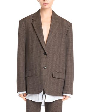 Acne Studios Mixed Media Blazer - Brown
