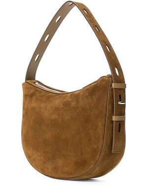 STAUD Levi Suede Top Handle Bag - Brown