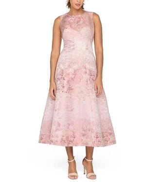 Kay Unger Philippa Tea Length Dress - Pink