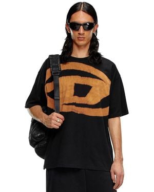 DIESEL T-Boxt-Bleach Cotton Tee - Black