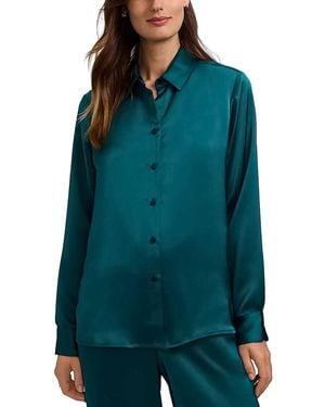 Foxcroft Bianca Long Sleeve Blouse - Green