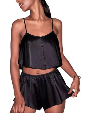 Fleur du Mal Luxe Flutter Cami - Black