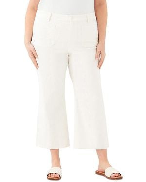 Karen Kane Plus Patch Pocket Cropped Pants - White