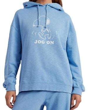 Chinti & Parker Cotton Jog On Snoopy Hoodie - Blue