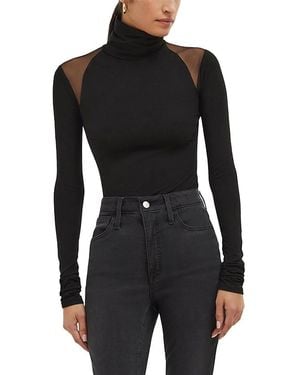 MARCELLA Maria Turtleneck Top - Black