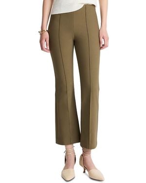 Vince Mid Rise Pintucked Cropped Pants - Green