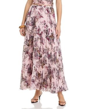 L'Agence Torin Pleated Maxi Skirt - Pink